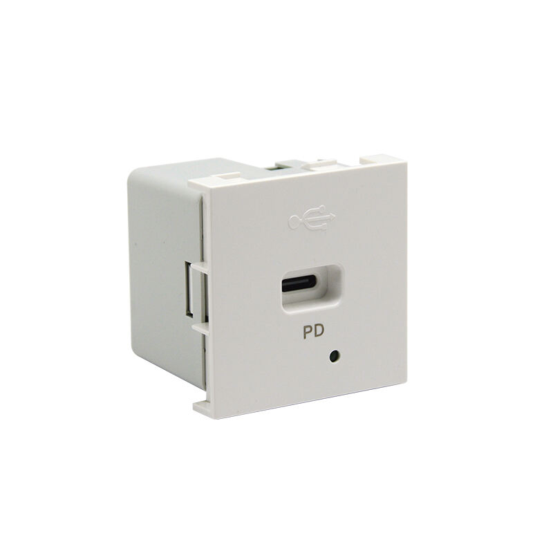 20W ਸਿੰਗਲ ਪੋਰਟ ਟਾਈਪ ਸੀ ਪੀਡੀ, ਕ્यુસી3.0 ਮੋਡੂਲਰ ਯੂਐਸਬੀ ਚਾਰਜ਼ਰ ਸੋਕੇਟ F21-QC2